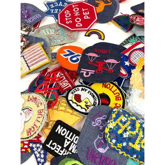 150 PC Assorted Sewing Applique Patches Iron on Sew On NEW Mixed Sequin Crafting - Picture 12 of 16